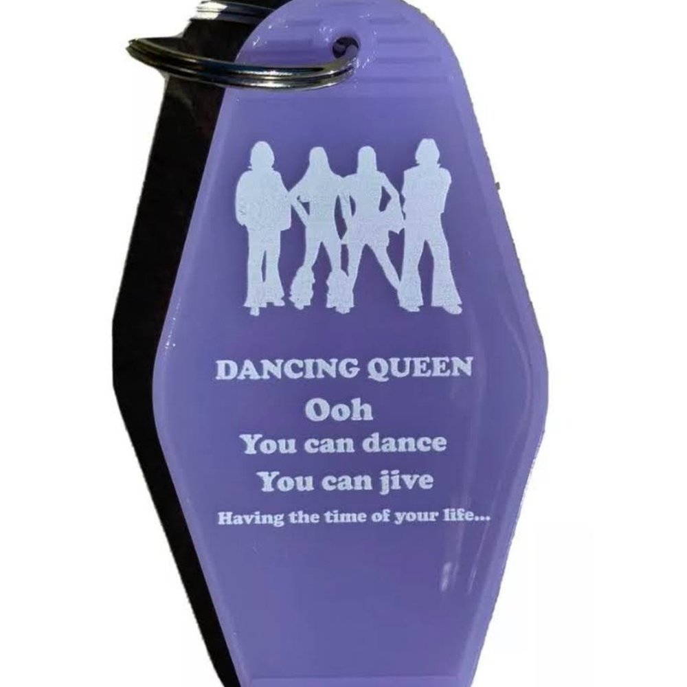 ABBA "Dancing Queen" inspired keytag